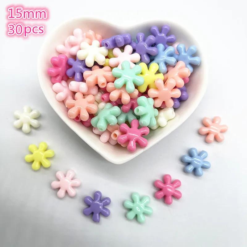 All Kinds of Shape Colourful Acrylic Loose Spacer Beads for Jewelry Making DIY Beaded Material Early Education Accessories