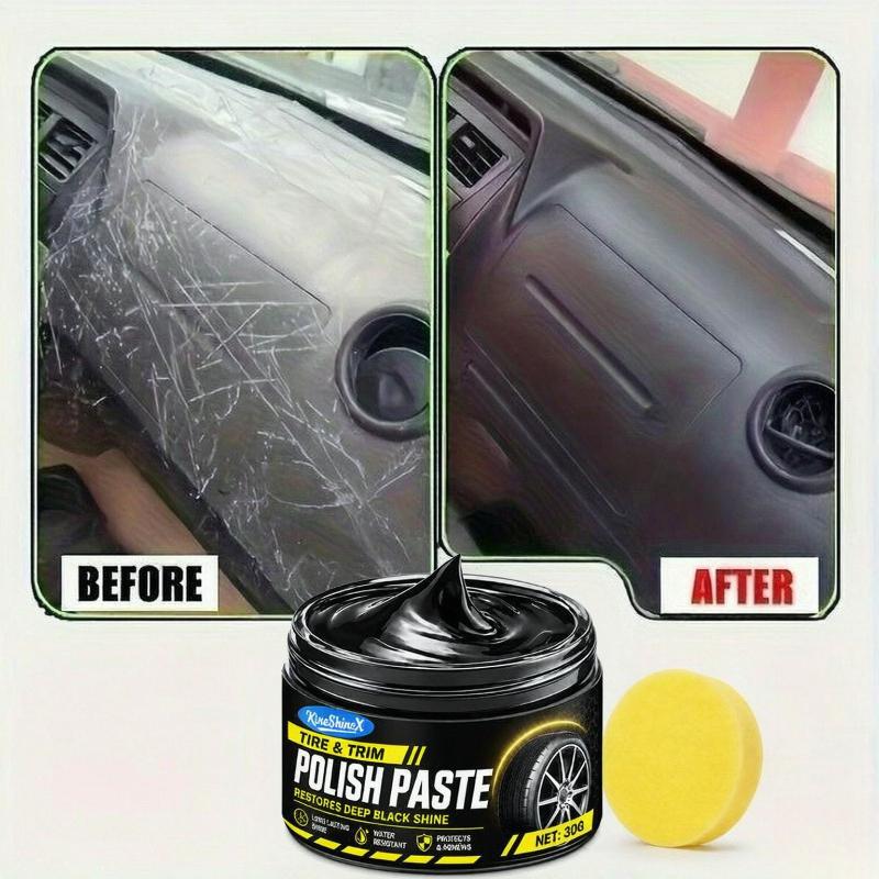 Car Scratch Remover & Interior Polish Repair Wax, Long-Lasting Protection Cream for Tires, Dashboard & Trim Restorer