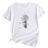 Summer Comfortable Casual Loose Cotton Printed Short Sleeved T-Shirts Women’s