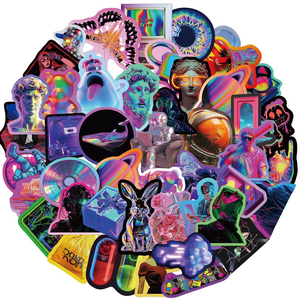50Pcs Punk Handsome Sticker Decals Decoration For Diy Phone Notebook Suitcase Laptop Fridge Kids Stickers Toys