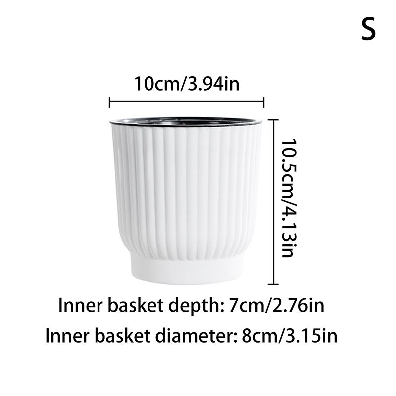 Lazy Self Watering Plastic Flower Pot Double Layer Hydroponics Green Plants Bonsai Pot Vases Succulent Potted Home Office Decor