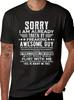 Long Sleeve T-Shirt Y2k Sorry I M Already Black/White