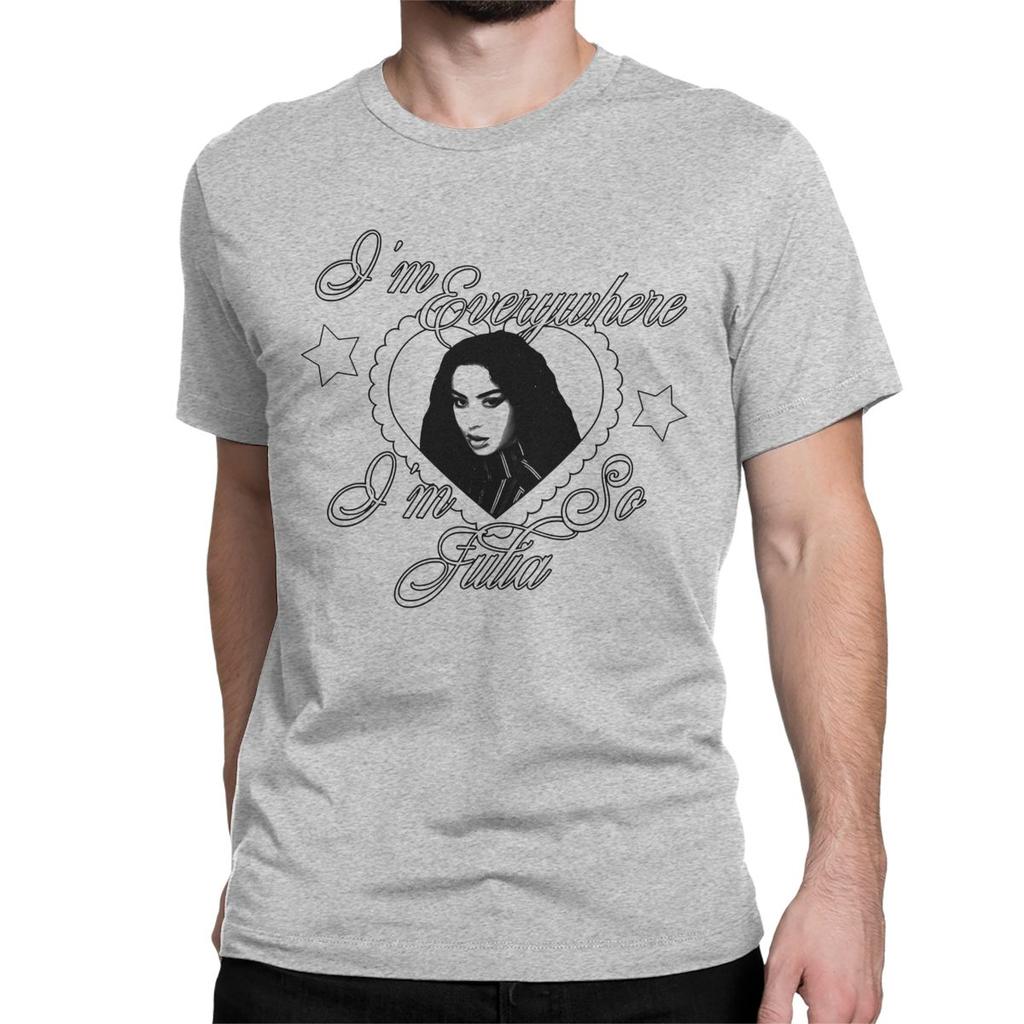 Brat I Am So Julia T-Shirts for Men Women Charli XCX Album Fun Pure Cotton Tees Crewneck Short Sleeve T Shirt Printing Tops