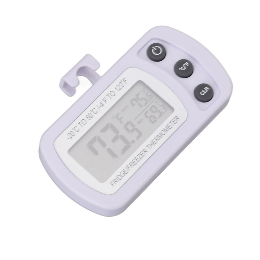 Refrigerator Thermometer Memory Function ABS Body White  degrees C  degrees F Switched Small Compact Digital