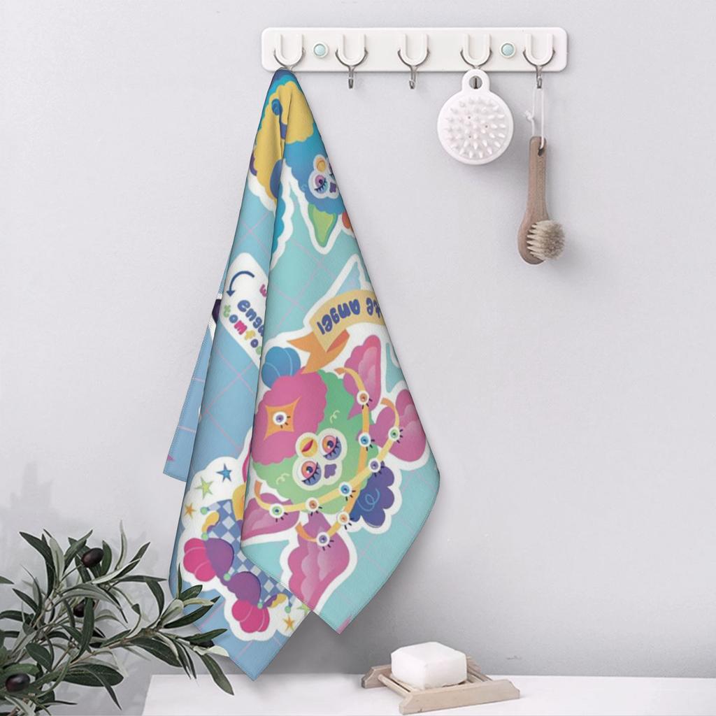 Nightmare Furby Cartoon Soft Face Towel Quick Dry Pool Bath Cotton Towels Absorbent Quick