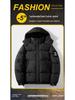 Herren Winter Übergröße Kapuzen Baumwolljacke, L-5XL, Trendiger Mode Mantel für Mittleren Alters, Lockere Passform Oberbekleidung