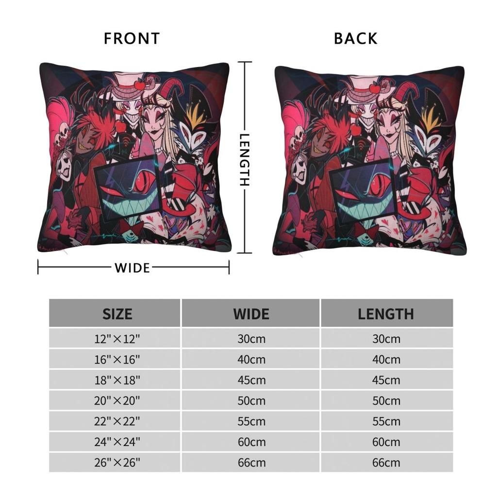 Hazbines Hoteles Alastor Vox 2 Printing Pillowcases Cushion Cover Pillow Covers Warm Home Decoration Square Multi-Size