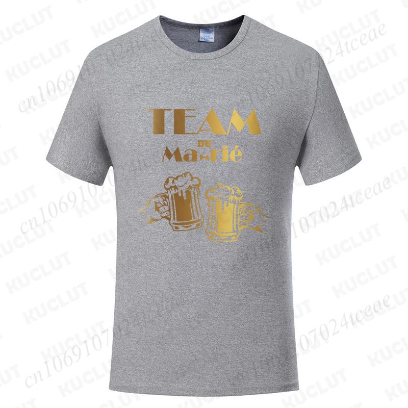 Fashion Beer Graphic Wedding Tops French Boyfriend Single Farewell Bachelor Party T-shirts Evg Future Team Groom Best Man Tees