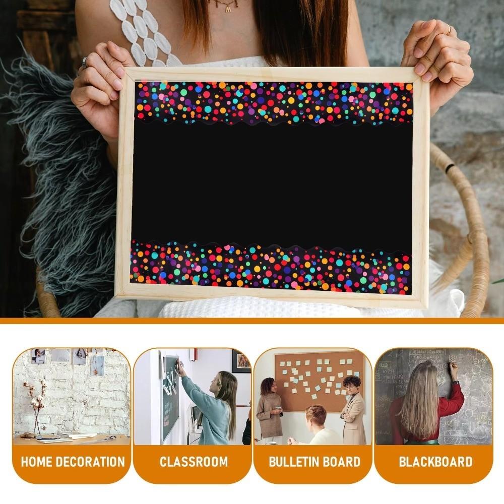 New Self Adhesive Chalkboard Board Border Paper 7cm Border Paper DIY Wavy Edge Border Classroom Decors Handmade Crafts