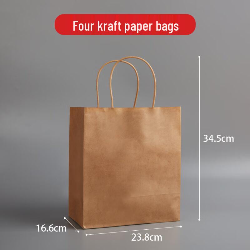 Commercial Kraft Paper Takeaway Handle Bags