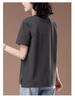 Sommer Damen Übergröße Casual Rundhals T-Shirt - Modisch Kurzarm für Mütter mittleren Alters