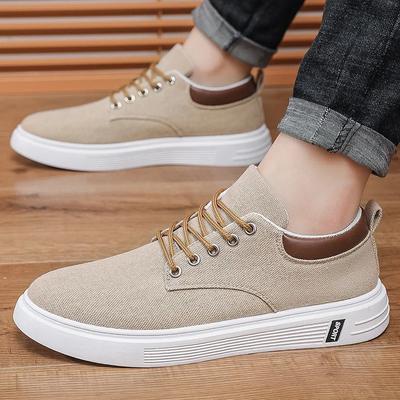 Modne sznurowane męskie buty casualowe lekkie z okrągłym noskiem na platformie męskie buty deskorolkowe outdoorowe sportowe sneakersy buty do tenisa