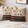 Pieces Vintage Floral Bird Print Pillow Covers Polyester Sofa Decorative Cushion Cov Headboard Pillow (Without Pillow Core