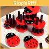 Fun Number Cognition Pairing Wooden Ladybug Stacked High Children Puzzle Toy