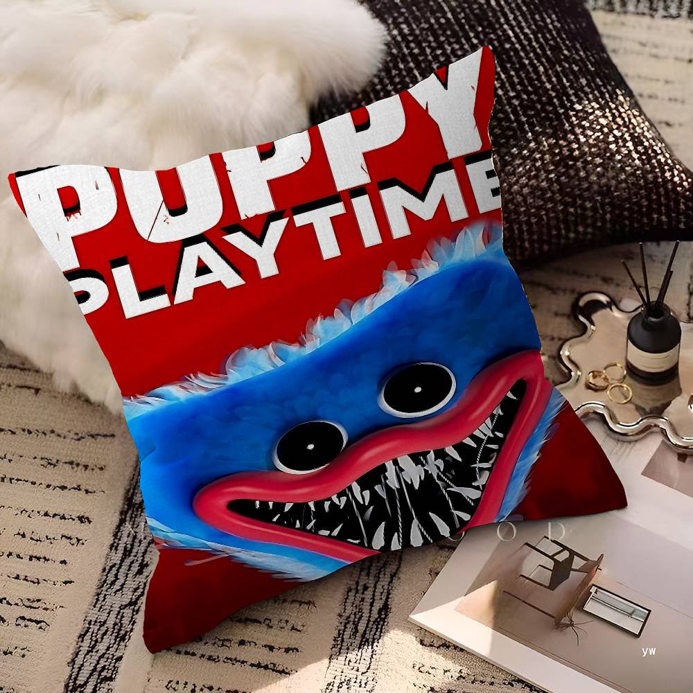 Anime P-Poppy P-Play T-Time Pillow Cushion Cover Pillowcase Living Room Sofa Home Decor