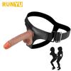 Sele Strap-On Realistiske Dildoer Anal G-punkt Stimulering Prostata Massasjeapparat Voksen Sexleketøy for Kvinner Par Lesbisk