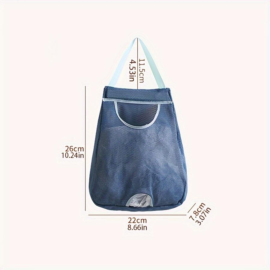 Wall-Mounted Mesh Garbage Bag Dispenser - Washable Plastic Bag Holder & Storage Organizer for Kitchen