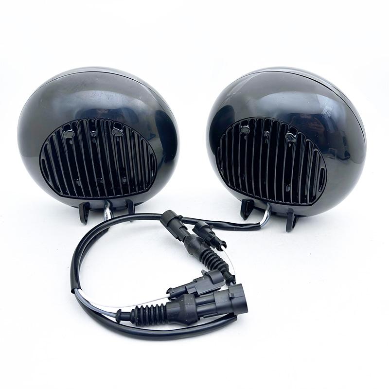 2pcs/Black Housing LED Rally Driving Lights on Front Bumper Grille For BMW MINI Cooper R55 R56 R57 R58 R59 Additional Headlight