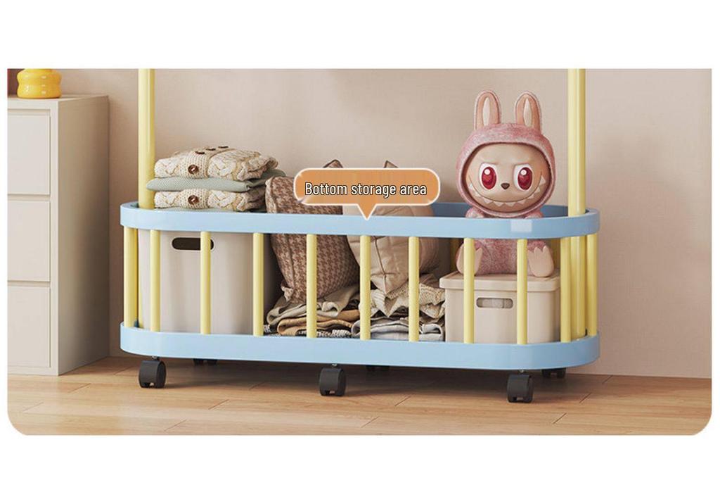 Mobile Clothes & Hat Rack, Dormitory & Bedroom Floor Stand, Small Hanging Rack with Bag Hook - 2026 New Style.