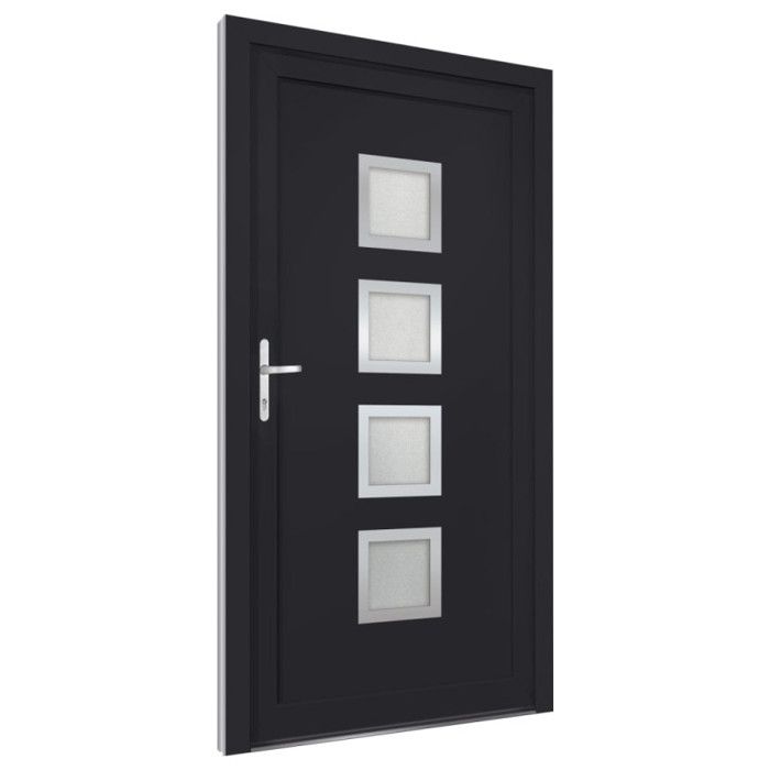 VidaXL Porte d'entrée anthracite 108x200 cm PVC 3187853