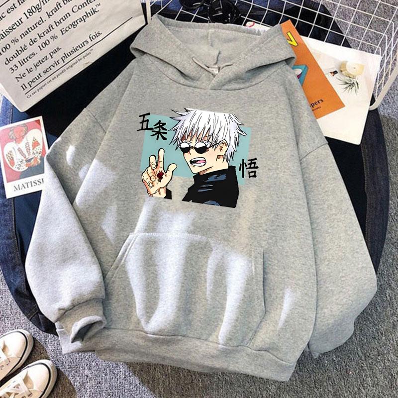 New Anime Satoru Gojo Printing Hoodies Unisex Harajuku Hip Hop Streetwear Casual Sweatshirt For Men And Women