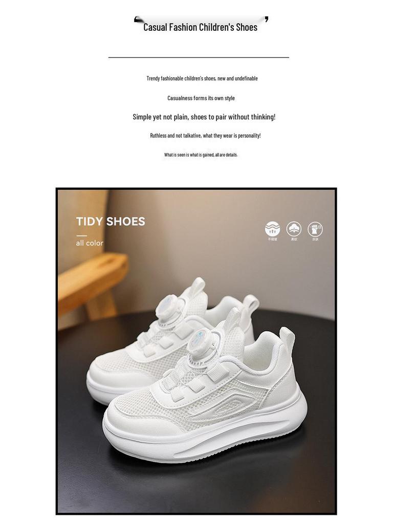 Bobodou Atmungsaktive Mesh-Sportschuhe für Kinder - Lässige Sneakers mit weicher Sohle für Jungen & Mädchen für 2025