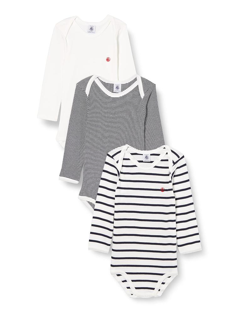 Petit Bateau Long Sleeve Baby Girls and 24 Other PB300 Undershirts, 3-Pack, Boys, A01TB00, Months, Sizes PB20, PB30, PB200,
