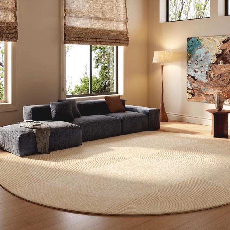 Light Luxury Bedroom Decor Carpet Round Carpets for Living Room Fluffy Soft Bedside Plush Rug Home Washable Anti-slip Floor Mat