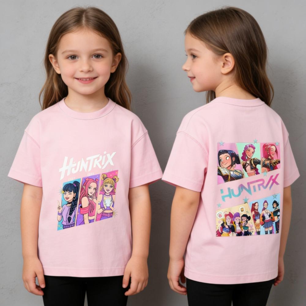 Beliebte Huntrix Hunter Kinder Kurzarm Oberteile Kinder Sommer T-Shirt Doppelseitige Sportliche T-Shirts Kostüm