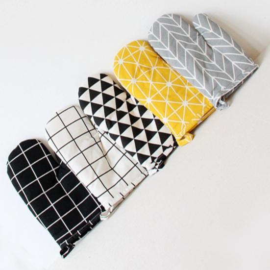 Kuchyňská žáruvzdorná bavlněná rukavice držák na hrnec do trouby pečení BBQ vaření chňapka