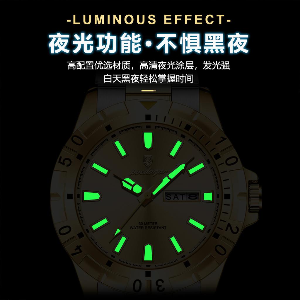 Luxury Men'S Watch Super Luminous Quartz Watch