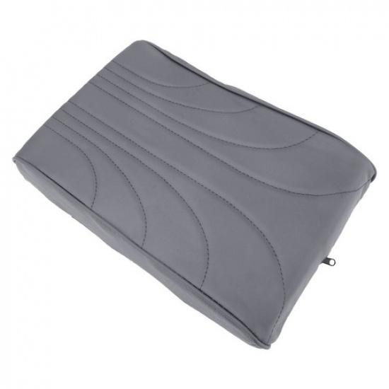 Gray PU Leather Car Center Console Armrest Box Pad Cushion Cover Mat Protection