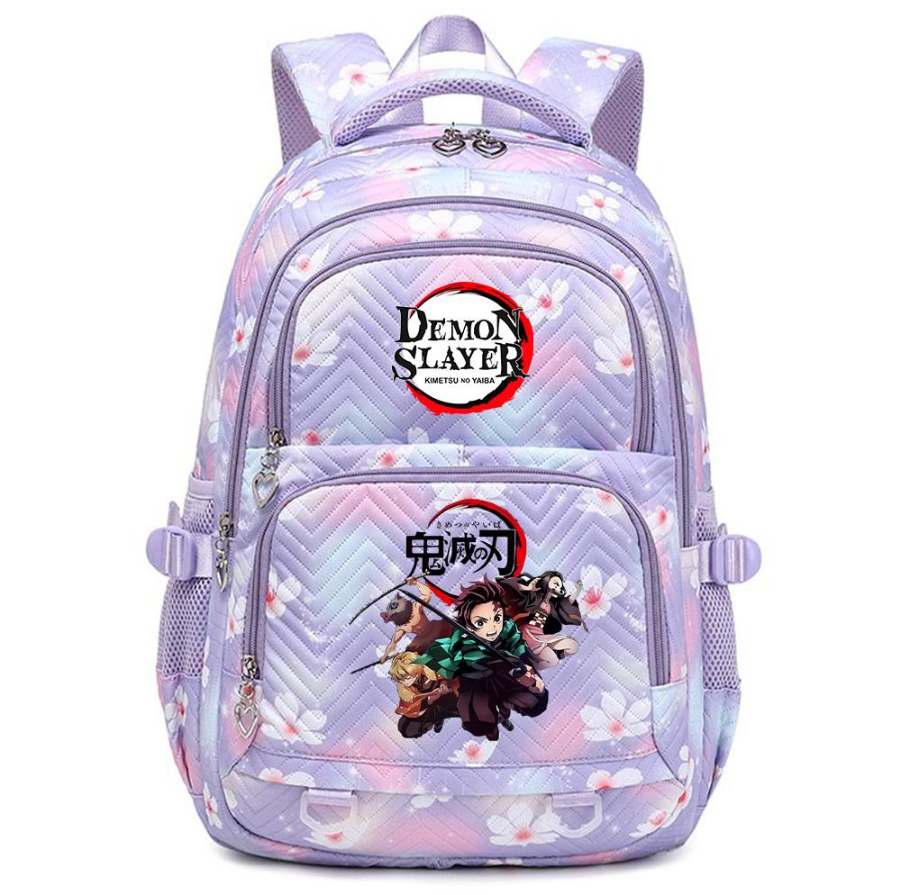 Anime Demon Slayer Printed Backpack Schoolbag Student Teenager Bookbag for Boy Girl Backpack Large Capacity Waterproof Travel Bag Mochila Rucksack