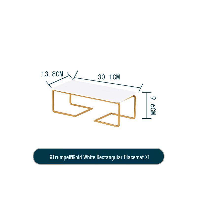 One-Tier Rectangular Ceramic Dessert Display Stand