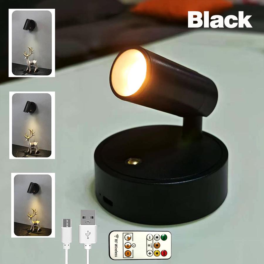 Rechargeable Magnetic LED Wall Light - 360° Rotation Touch Lantern W/ Remote Control, Wall Mount Cabinet Spotlight Night Lamp