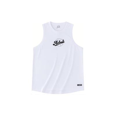 Basketball Series Letter Round Neck Sleeveless Pullover Unisex Tops White 952321104-3