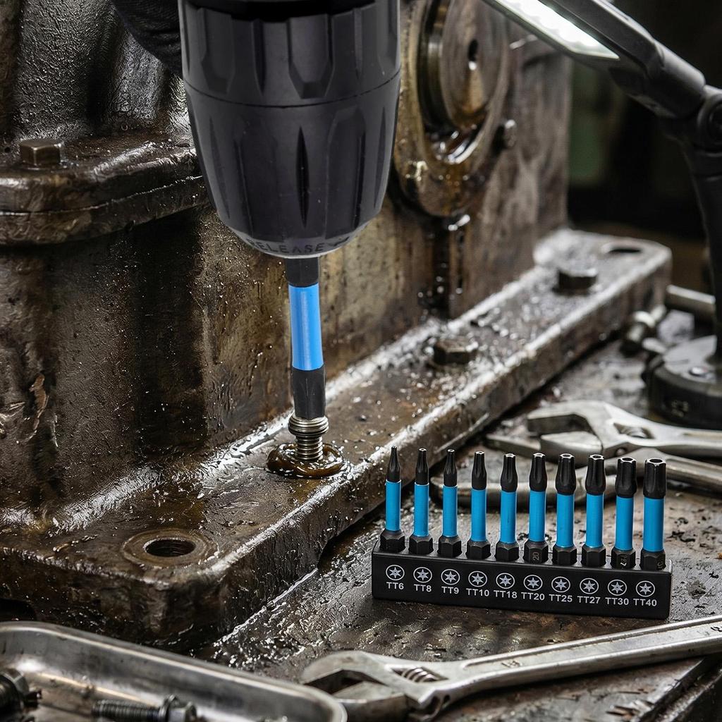 Hex-Shank Screwdriver Drill Bits Magnetic Impact Torx Bit Set S2 Steel Star Driver Bits with Holders for Electric Drill Tools