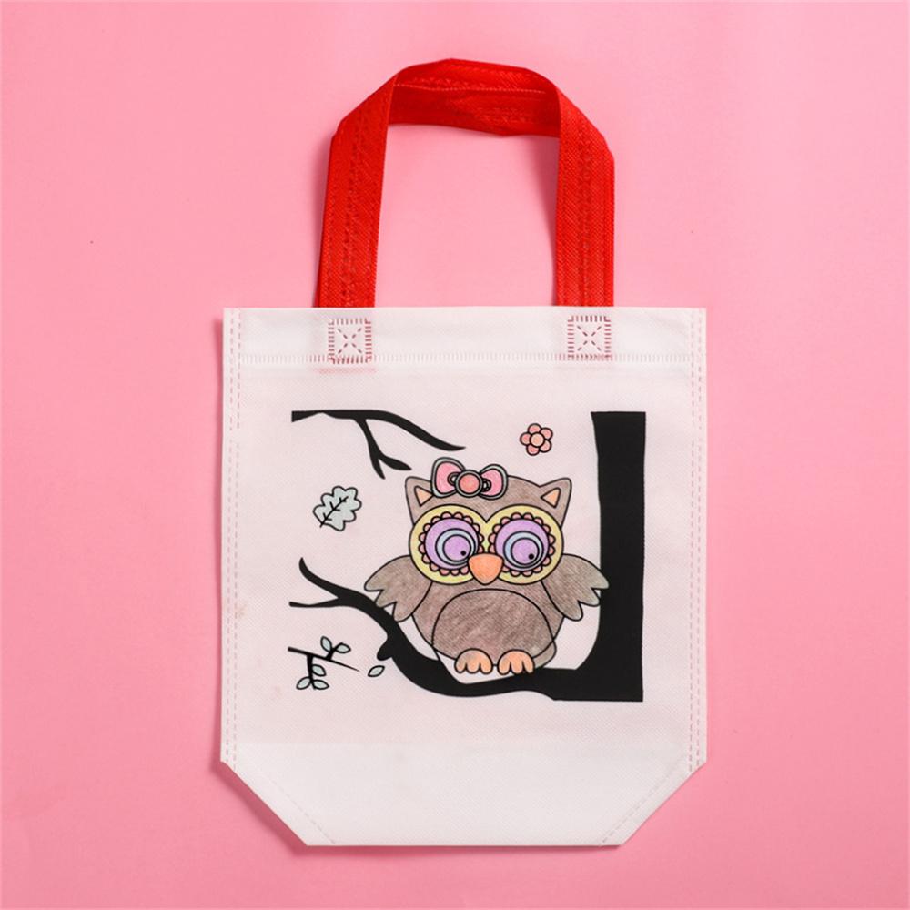 Τσάντα Γκράφιτι DIY με Μαρκαδόρο Ζωγραφικής Αποκριάτικη Τέχνη Ζώων Τσάντες Δώρων για Παιδιά Οικολογική Επαναχρησιμοποιήσιμη Μίνι Μη Υφασμένη Τσάντα Αγορών