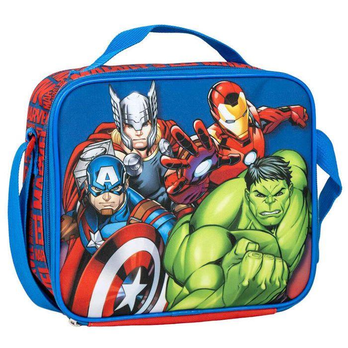 Lunch box enfant - Cerda - Marvel Avengers - Rectangulaire - Bleu/Rouge - Compatible lave-vaisselle
