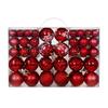 100pcs Plastic Material Christmas Ball Multi Color Shatterproof Christmas Tree Decoration 3/4/6cm Size Painted Design