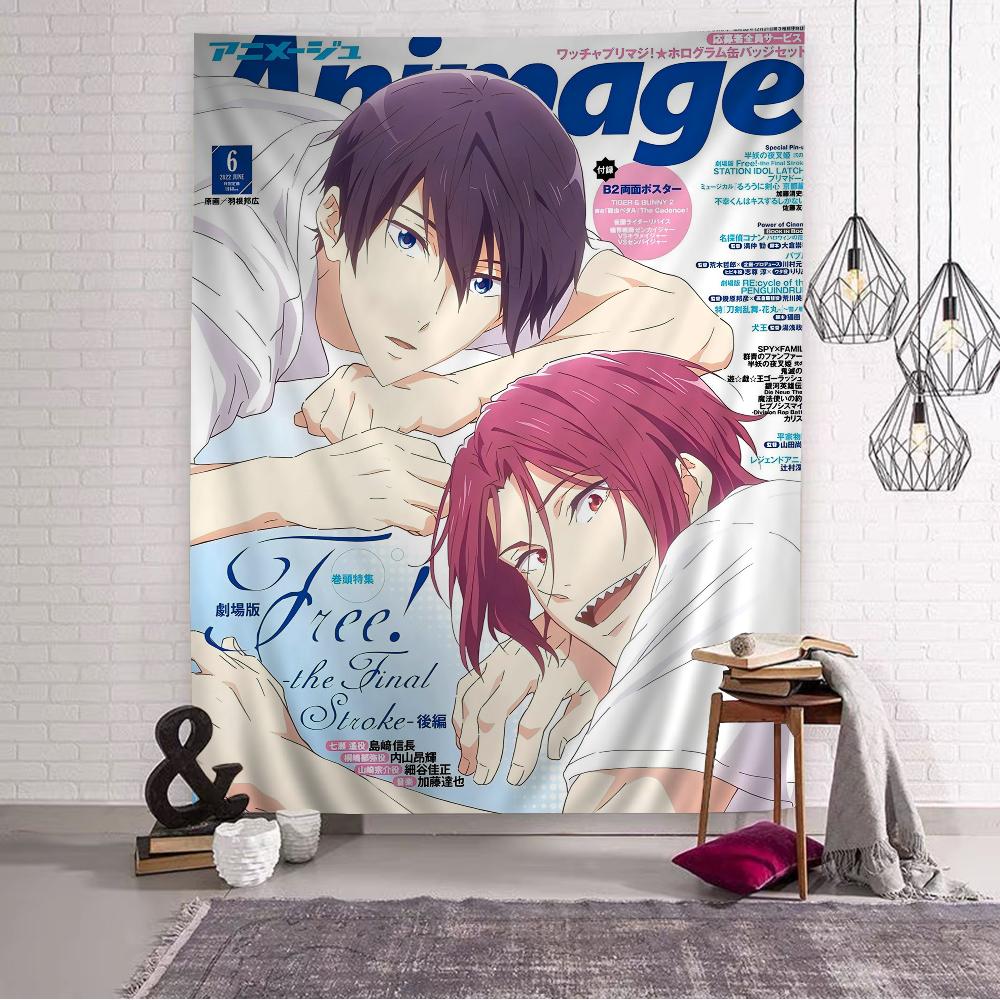 

Free Anime DIY Wall Tapestry Hanging Tarot Hippie Wall Rugs Dorm INS Home Decor 74x94cm(29x37in)