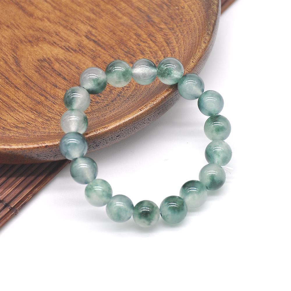 Certifié vert naturel grade A JADE JADEITE Bead Bracelet Jonc Fleurs 6683 Certifié vert naturel grade A JADE JADEITE Bead Bracelet Jonc Fleurs 6683