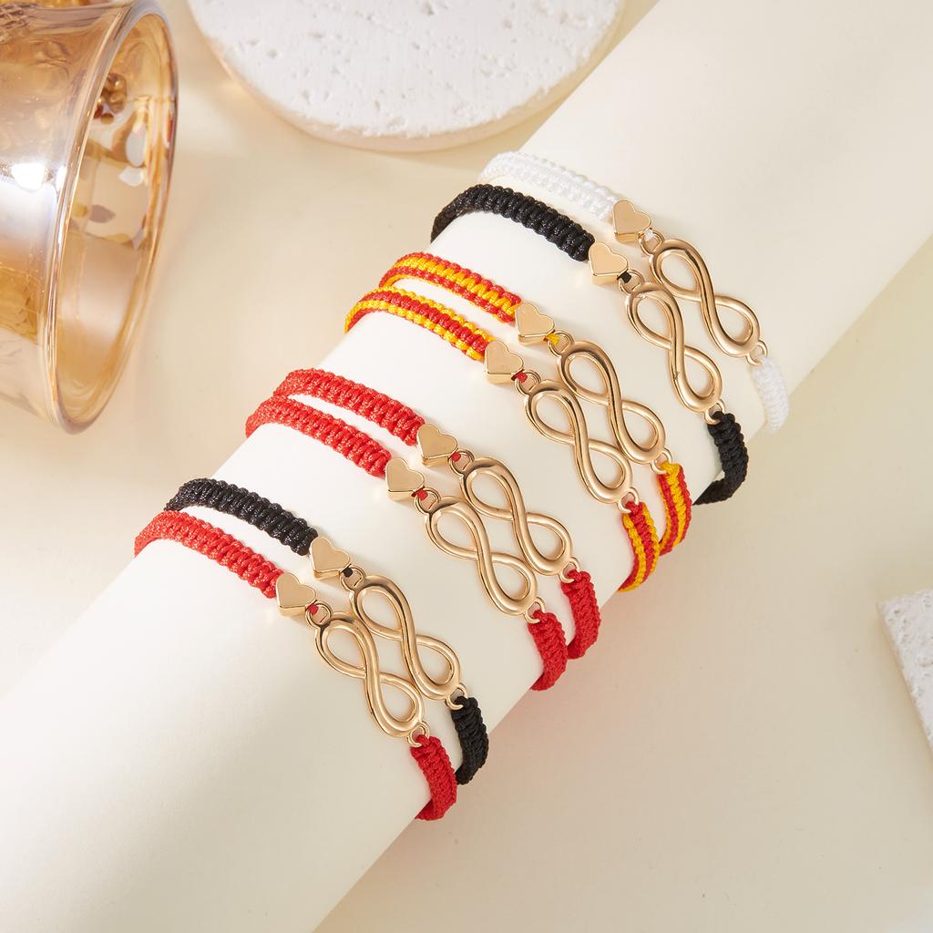 Romantic Infinite Love 8 Infinity Charm Couple Bracelets for Women Men Lucky Red Rope Handmade Bracelets Friendship Jewelry Gift