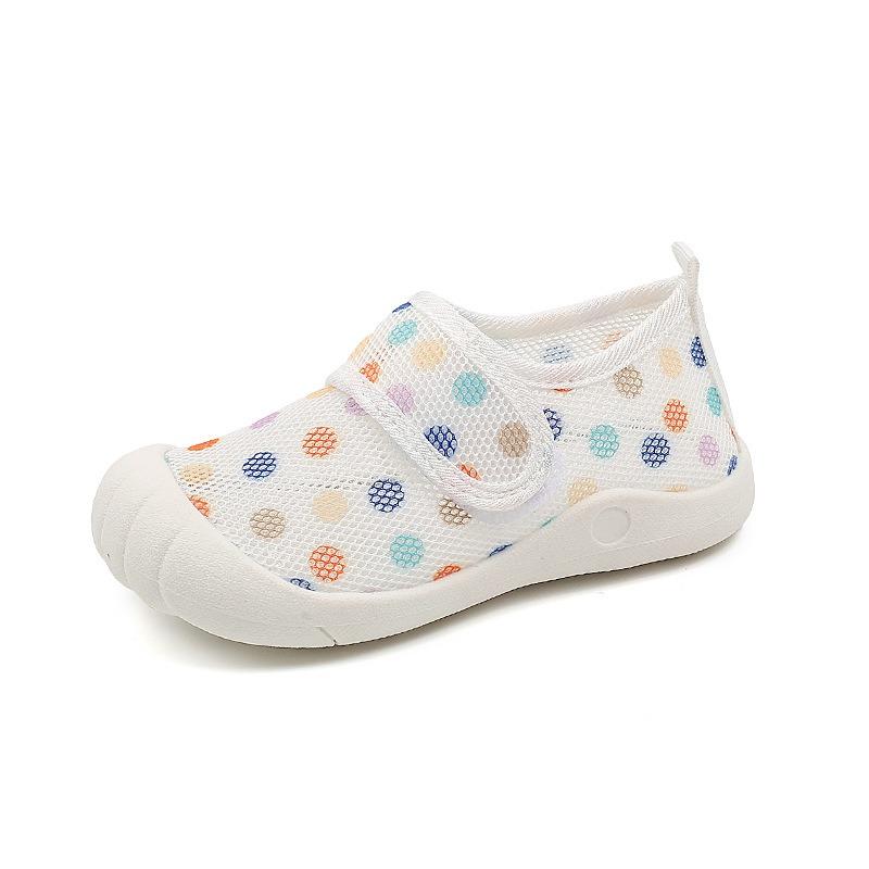 Summer New Style Breathable Mesh Shoes / Boys' Toe-Covered Anti-Kick Perforated Shoes / Girls' Colorful Printed Beach Shoes