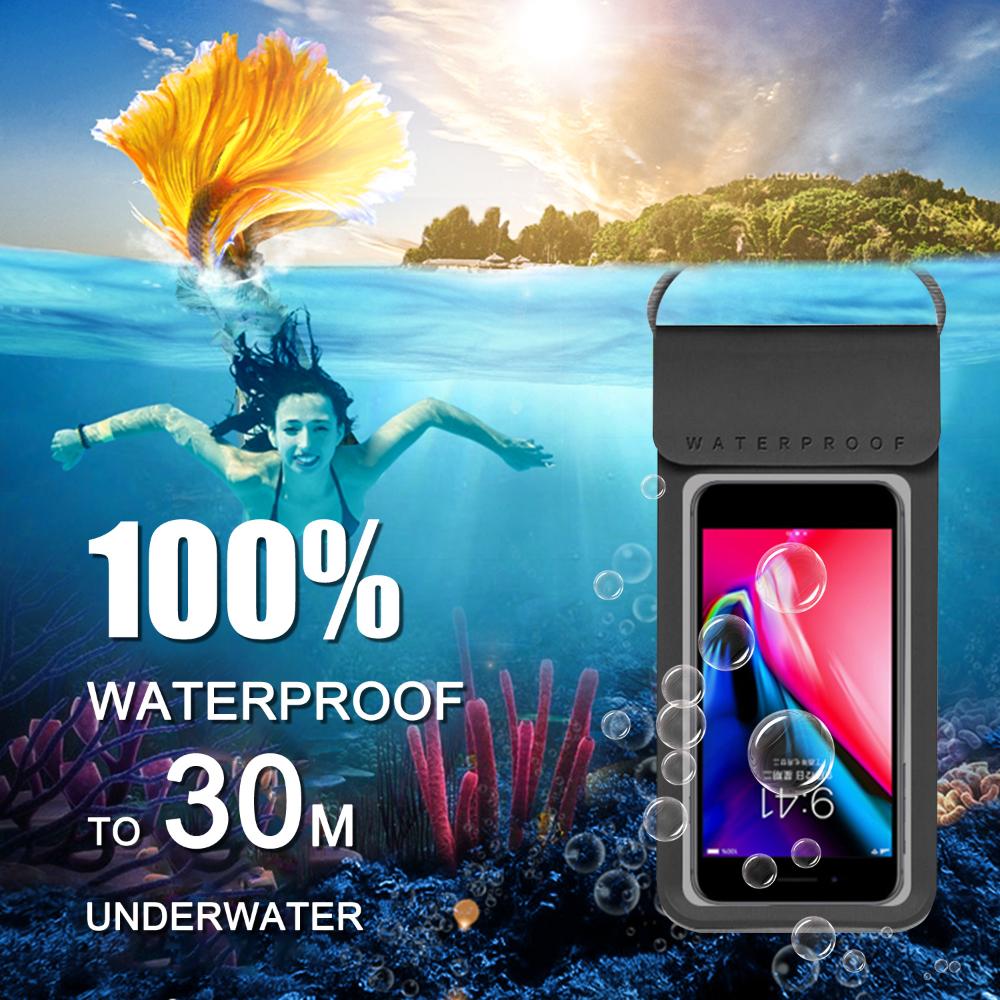 Universal Transparent Diving Swimming Phone Case Waterproof Phone Pouch Underwater Phone Sealed Bag