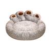 Dogs Fuzzy Nest Bed Cute Bear Paw Design Cat Sofa Bed Soft Fluffy Cushion Plush Cozy Pet Sleeping Bed for Small Medium Large Dogs And Cats