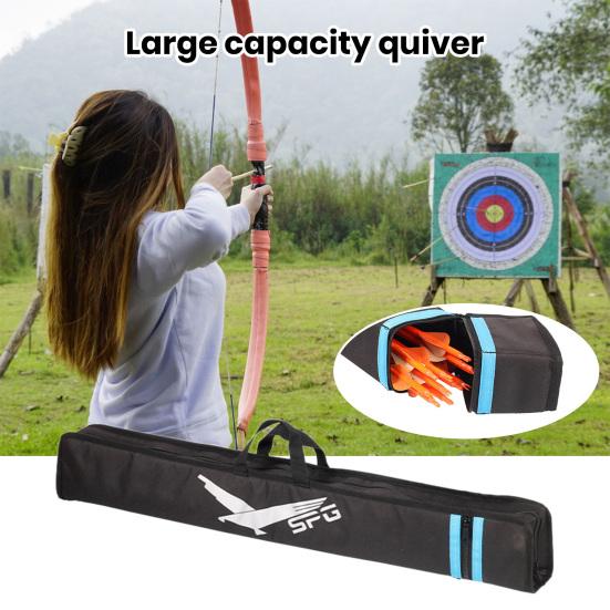 Portable Arrow Bag with Handle Oxford Cloth Waterproof Large Capacity Archery Arrow Quiver