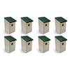 VidaXL 8 Pcs Birdhouses Wood 12x12x22 Cm