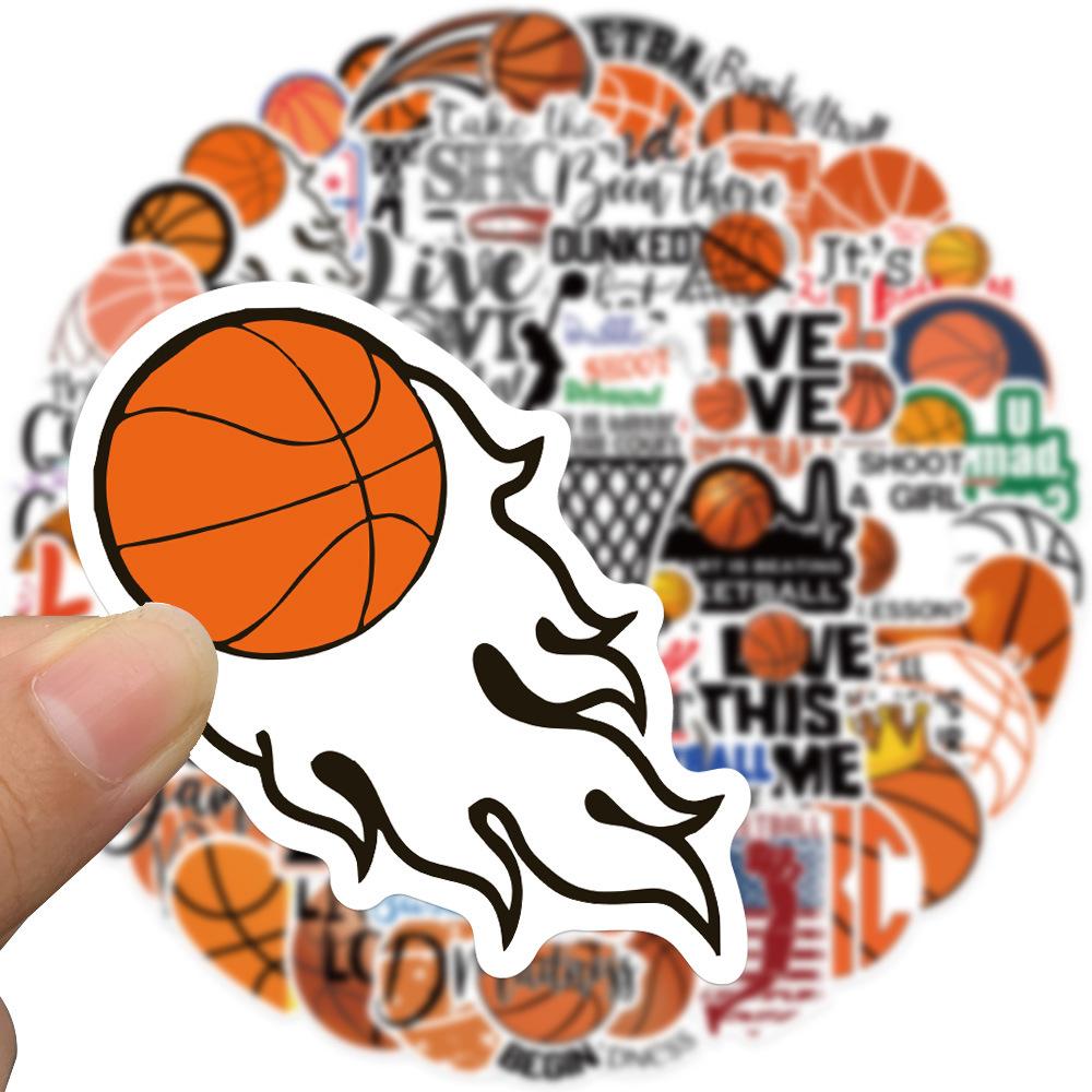 50 Basketball Sports Stickers Personalized Decorative Suitcase Notebook Waterproof Stickers