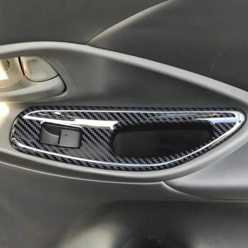 For Toyota Yaris Cross ABS Carbonfiber Interior Accessories Window Swtich Gear Shift Front Water Cup Panle Cover